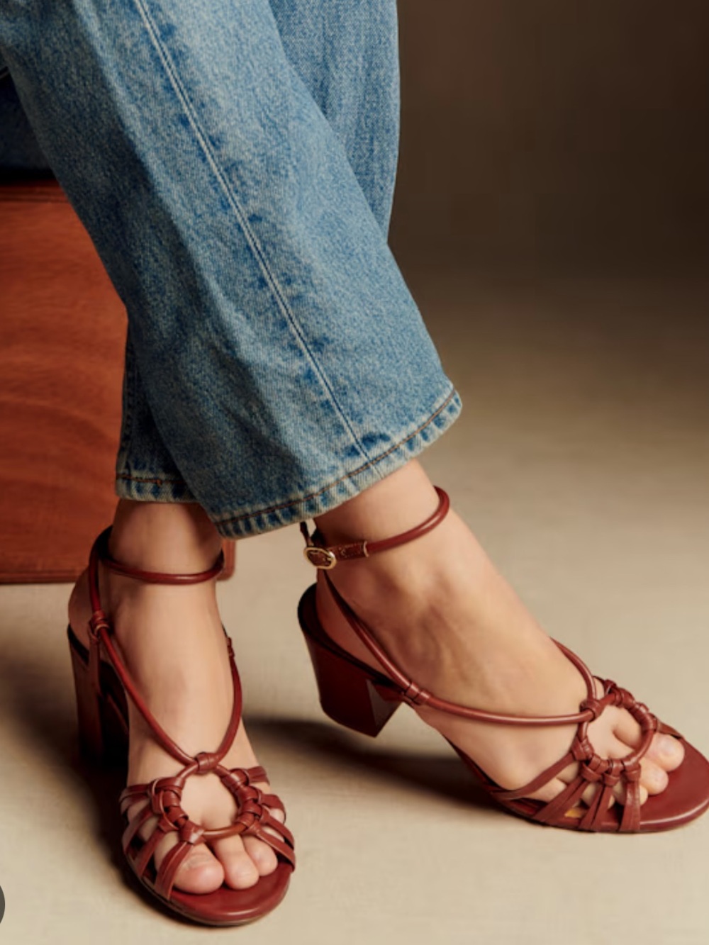 Sezane Gloria Sandals in Natural leather size FR40 or US9